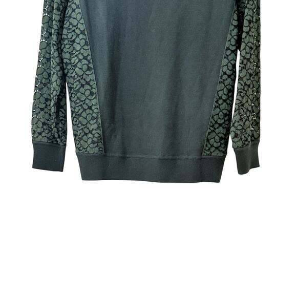 Tory Burch Green Morino Wool Sweater Fall Woman's Size Medium READ - Picture 9 of 11